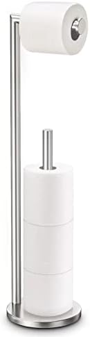 Sturdy Nickel-Finish Toilet Paper Holder - Space-Saving Easy to Install
