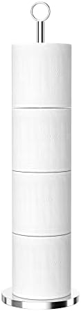 Niffgaff Modern Toilet Paper Holder Stand Stainless Steel 4 Roll Capacity