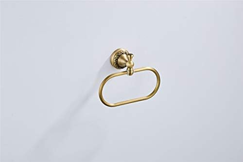 Flybath Oval Towel Ring Antique Brass Exquisite Pattern Carving
