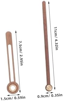 DOITOOL 5-Set Walnut Clock Hands Kit with Silent Movements