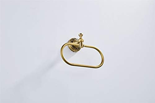 Flybath Oval Towel Ring Antique Brass Exquisite Pattern Carving