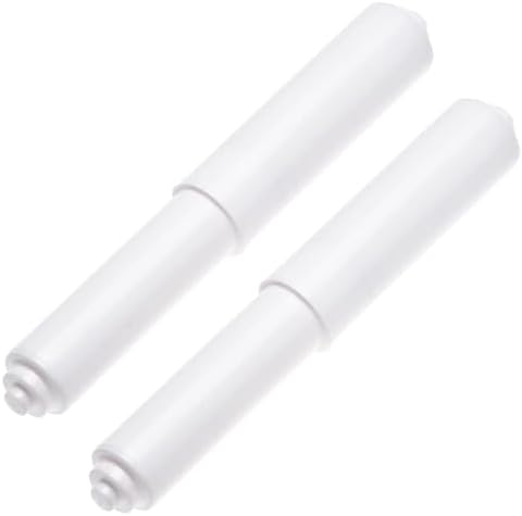 2-Pack White Toilet Paper Holder with Spring-Loaded Action