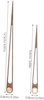 IWOWHERO 5 Set Wooden Clock Hands Kit for Long Shaft Clocks