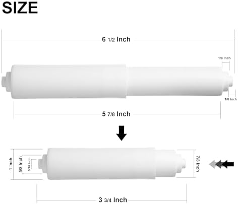 2-Pack White Toilet Paper Holder with Spring-Loaded Action