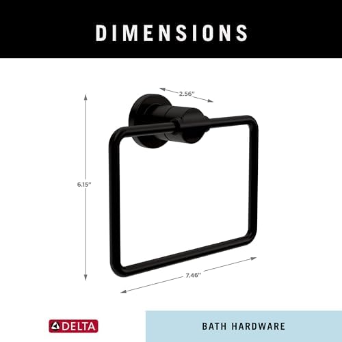 Delta Nicoli Bath Towel Holder Matte Black