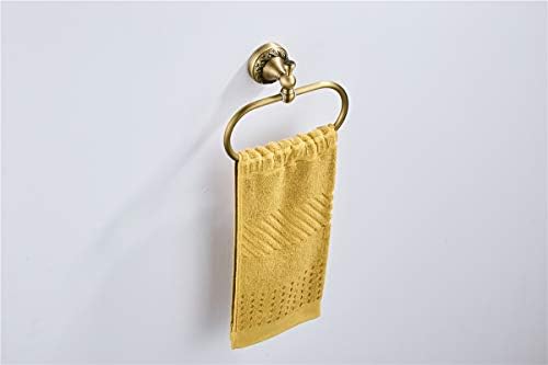 Flybath Oval Towel Ring Antique Brass Exquisite Pattern Carving