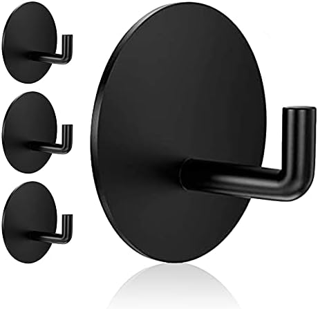 RiseAge 4-Piece Stainless Steel Adhesive Shower Hooks