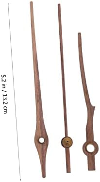 Walnut Wood Replacement Pointer Clock Hands Kit for 4 Sets