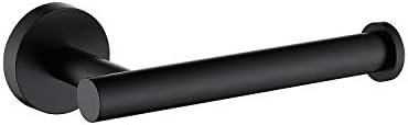 TASTOS Matte Black Stainless Steel Toilet Paper Holder