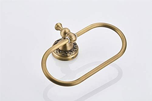 Flybath Oval Towel Ring Antique Brass Exquisite Pattern Carving