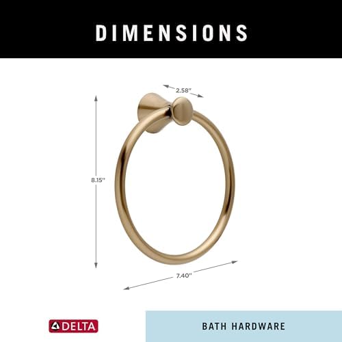 Delta 73846-CZ Towel Ring Modern Champagne Bronze
