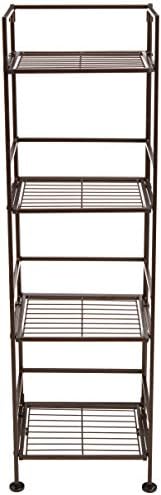 Amazon Basics 4-Tier Iron Tower Shelf Black