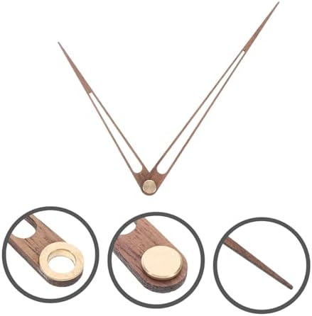 IWOWHERO 5 Set Wooden Clock Hands Kit for Long Shaft Clocks