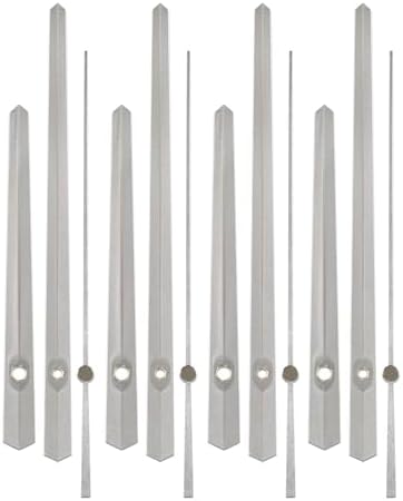 Silver Replacement Clock Hands Kit for Thick Shaft Mechanisms 8 Set