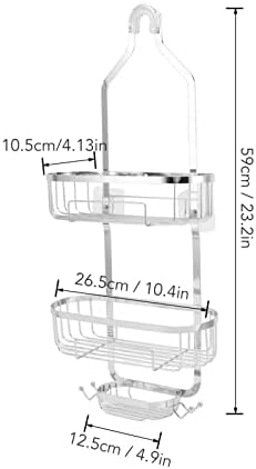 Sturdy Wall-Mounted Bathroom Basket 2 Layer Punch