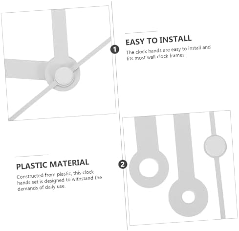 10 Set White Wall Clock Hands for DIY or Repair Use