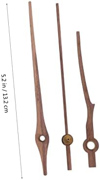 jojofuny 4-Set Quartz Wall Clock Mechanism Replacement Kit - Walnut Wood Clock Hands