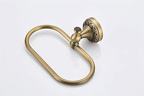 Flybath Oval Towel Ring Antique Brass Exquisite Pattern Carving
