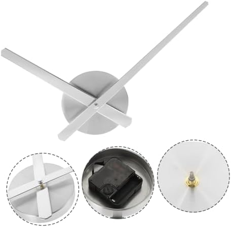 Amosfun DIY Wall Clock Hands Kit Metal 3D Dial Movement