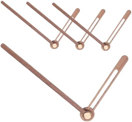 DOITOOL 5-Set Walnut Clock Hands Kit with Silent Movements