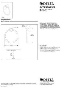 Delta 73846-CZ Towel Ring Modern Champagne Bronze