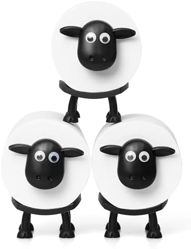 party 3D printed cool sheep toilet paper holder set for bathroom