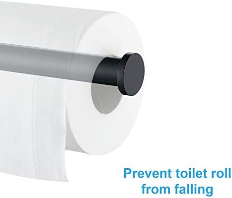 TASTOS Matte Black Stainless Steel Toilet Paper Holder