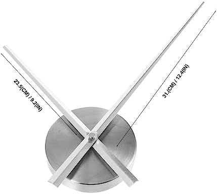 Oversized DIY Wall Clock Parts - clock movement 3D design Silver Alloy