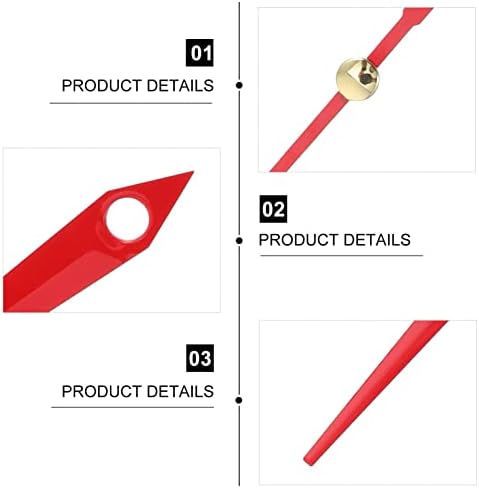 ULTOTECH Analog Wall Clock Hands Red Set of 10