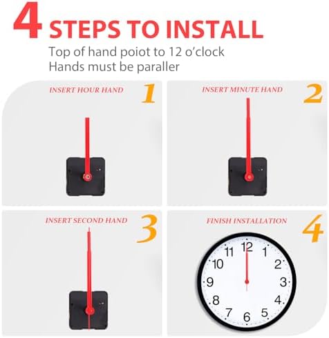 Veemoon Replacement Clock Mechanism Kit for Wall Clocks