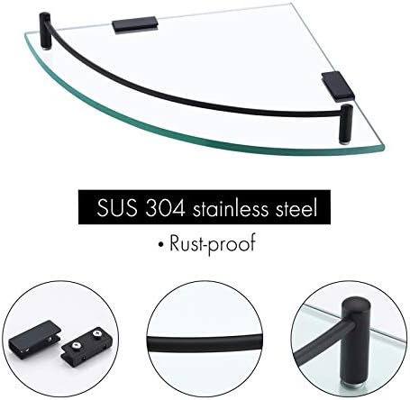 KES Tempered Glass Shelf Stainless Steel