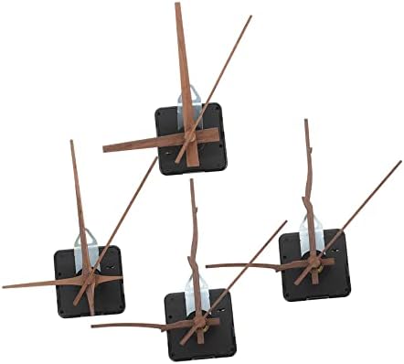 jojofuny 4-Set Quartz Wall Clock Mechanism Replacement Kit - Walnut Wood Clock Hands
