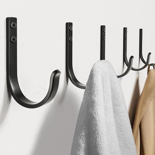 22LB Stainless Metal Robe Towel Hangers 5-Pack