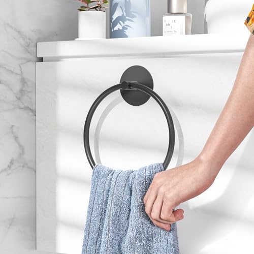 Susswiff Matte Black Stainless Steel Bathroom Towel Holder