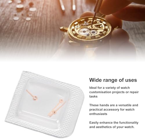 Sturdy Clock Movement Hands Set for Watch Repair with Rose Gold Finish