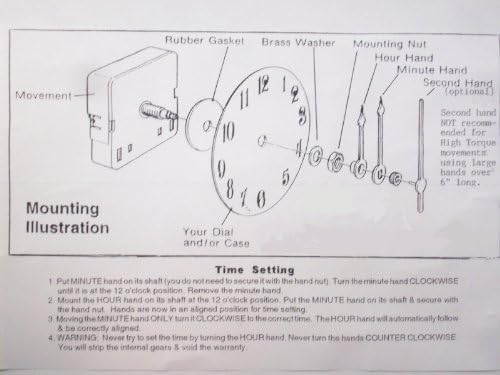 Quartz Clock Movement Kit Set - Perfect for Home Use