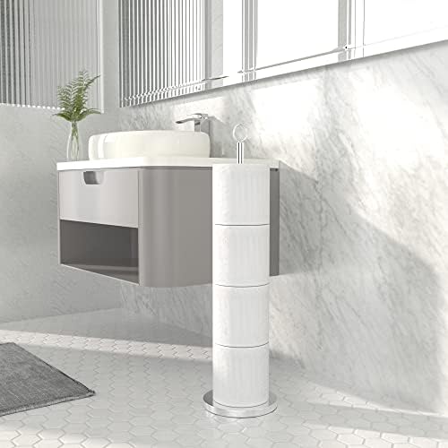 Niffgaff Modern Toilet Paper Holder Stand Stainless Steel 4 Roll Capacity
