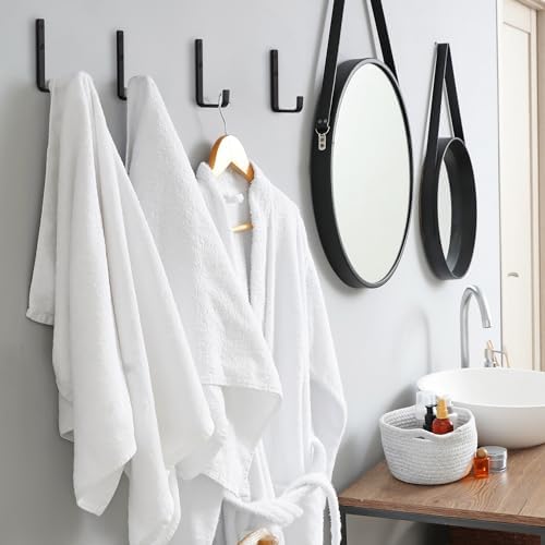 Stylish Matte Black Bathroom Towel Hangers