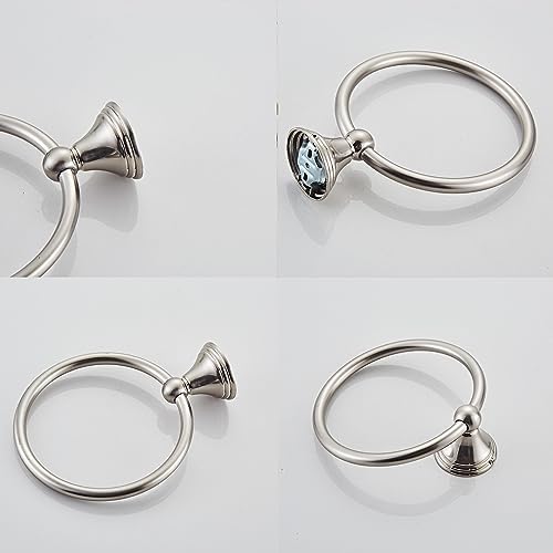 Bluebyrne Hand Towel Holder Brushed Nickel 1 Pack