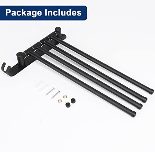 Sturdy 4-Arm Swivel Towel Rack for Bathroom Kitchen