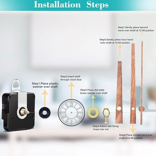 Easy_install Wood Wall Clock Movement Repair Kit