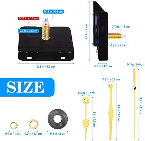 Long-Lasting Precision quartz clock movement with smooth operation