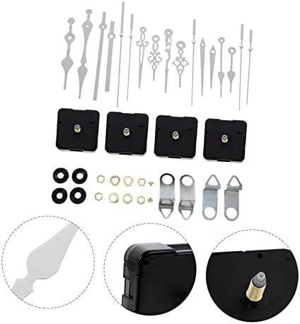 4-Piece Analog Clock Mechanism Kit for Quiet DIY Clocks