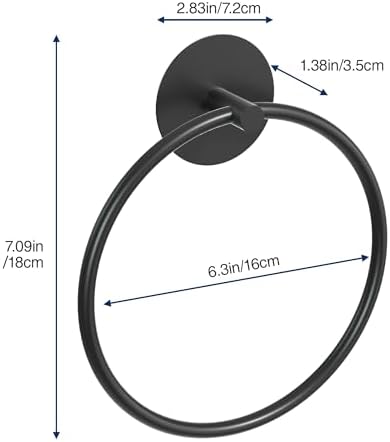 Susswiff Matte Black Stainless Steel Bathroom Towel Holder