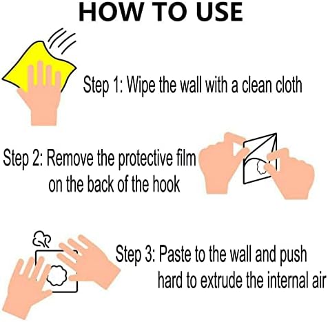 Adhesive Wall Hooks 22lb Max Transparent Reusable Anti-Skid Traceless Heavy Duty
