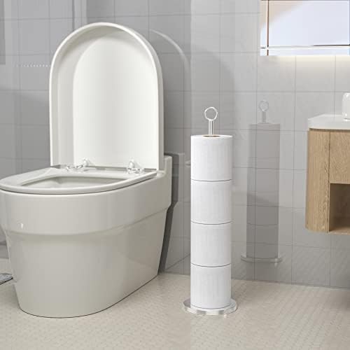 Niffgaff Modern Toilet Paper Holder Stand Stainless Steel 4 Roll Capacity