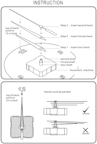 Easy_install Wood Wall Clock Movement Repair Kit