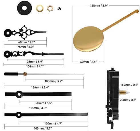 Premium Metal Pendulum Set for Quartz Clocks