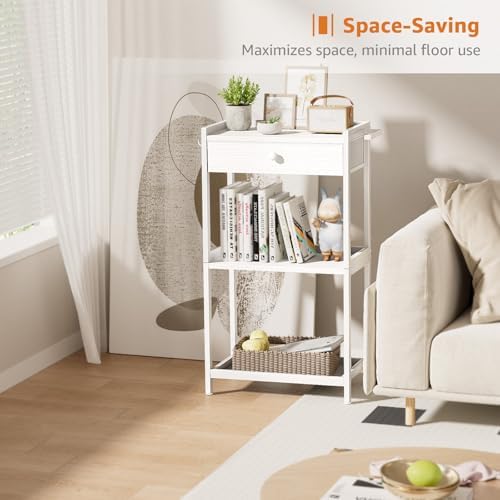 MEUIS Rustic Farmhouse Standing Organizer Durable Ladder Style for Towels Gaskets