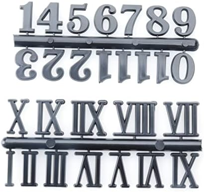 Two-Piece Arabic Roman Clock Numeral Kit Black